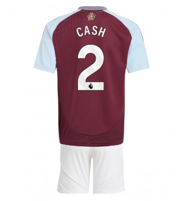 Aston Villa Matty Cash #2 Primera Equipación Niños 2024-25 Manga Corta (+ Pantalones cortos)